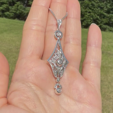 Art Nouveau diamond pendant