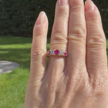 vintage ruby and diamond ring