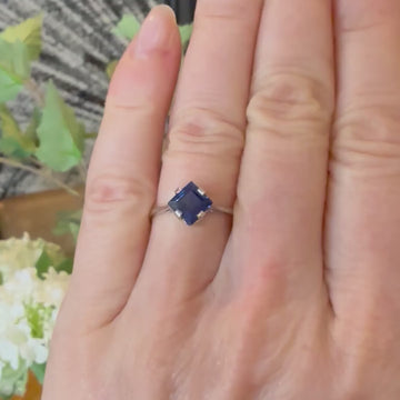 unheated sapphire solitaire ring
