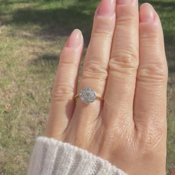 Art Deco diamond cluster ring