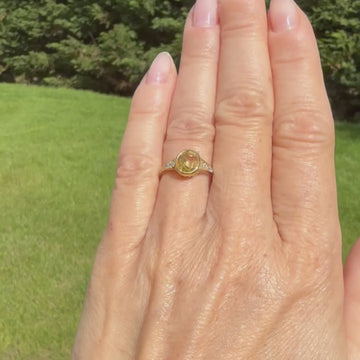 antique yellow sapphire 