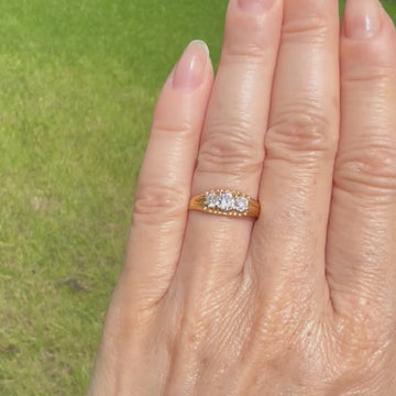 Victorian diamond trilogy ring