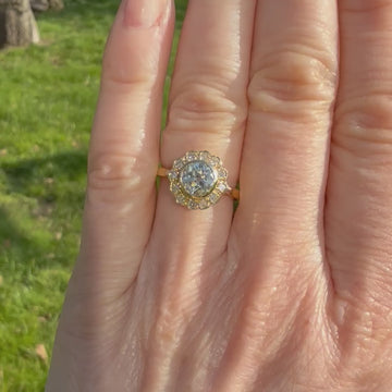 vintage diamond cluster ring