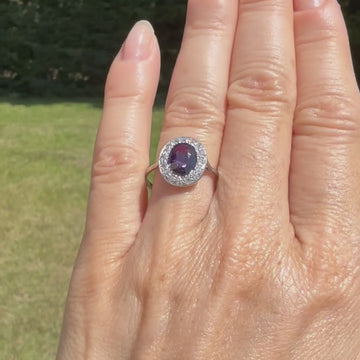vintage unheated sapphire ring