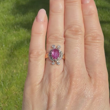 Art Nouveau sapphire ring