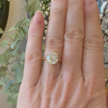 old mine cut diamond ring