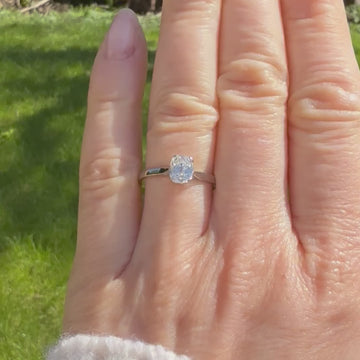 GIA old cut diamond ring