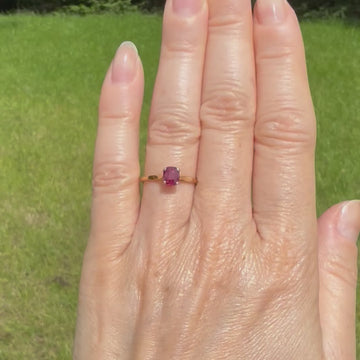 vintage ruby solitaire ring