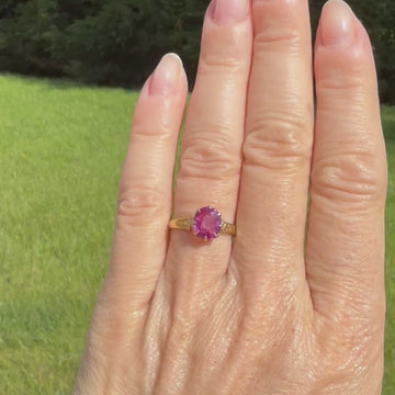 Mogok ruby solitaire ring