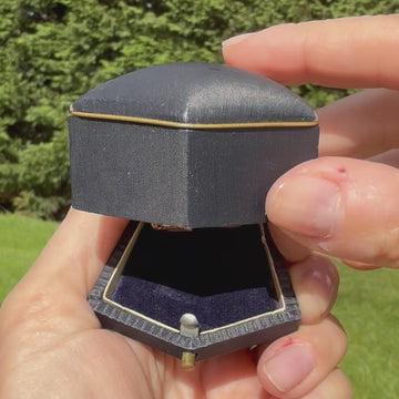 Art Nouveau sapphire and diamond ring