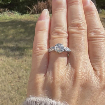 Art Deco Three Stone Ring