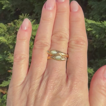 Cat's Eye Snake Ring