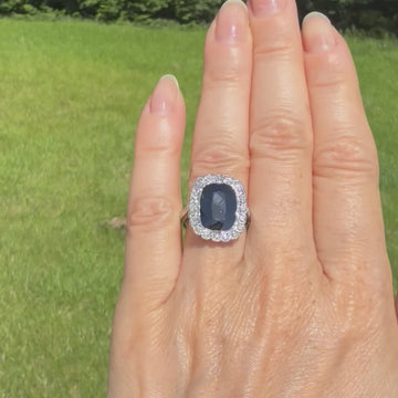 unheated natural sapphire ring