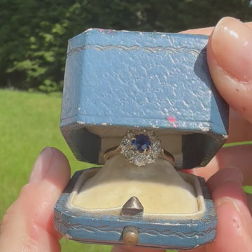 vintage sapphire and diamond ring