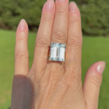 vintage aquamarine ring