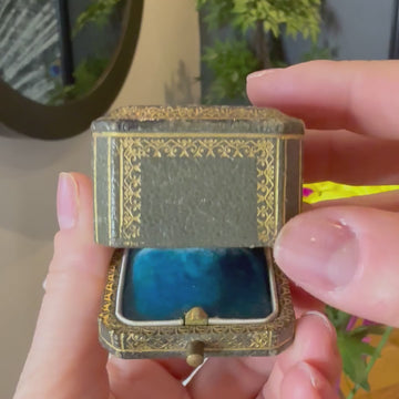 mid century engagement ring