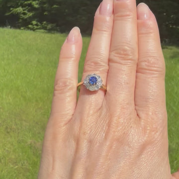 vintage sapphire and diamond ring