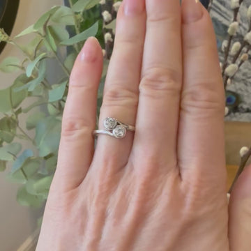 vintage two diamond ring