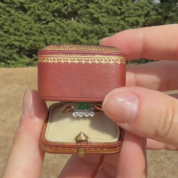 antique emerald and diamond ring
