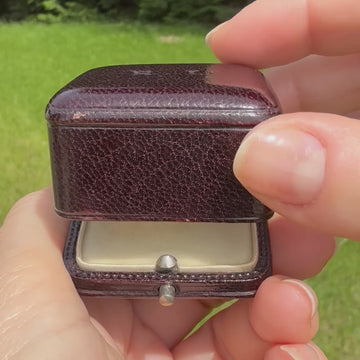 vintage ruby and diamond three stone