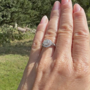 vintage diamond cluster ring