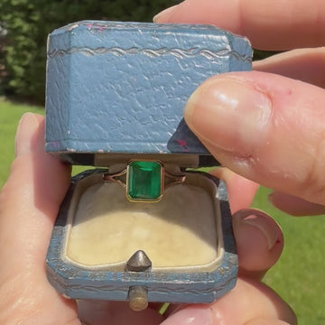 vintage colombian emerald ring