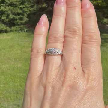 Art Deco three stone ring