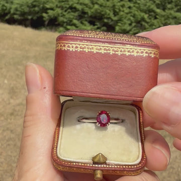 ruby solitaire ring