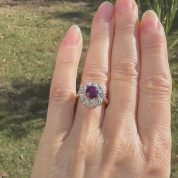 antique ruby and diamond ring