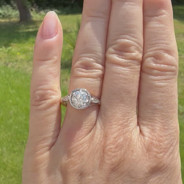 vintage rose gold engagement ring