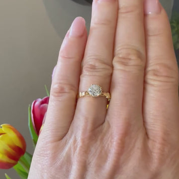 vintage yellow gold engagement ring