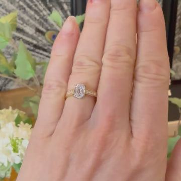 old mine cut diamond engagement ring