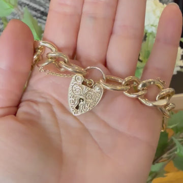 vintage 9k curb bracelet