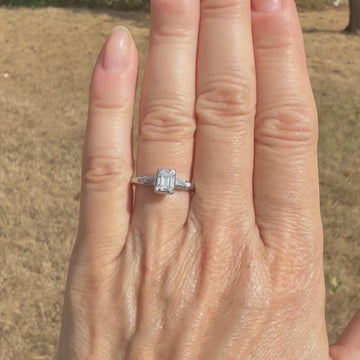 Vintage emerald cut diamond