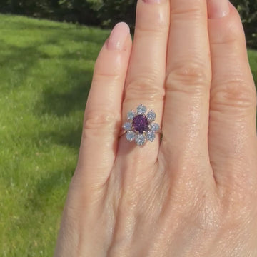 vintage purple sapphire ring