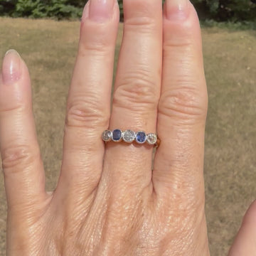 Edwardian sapphire and diamond ring