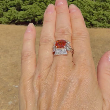 Orange garnet ring