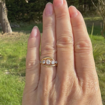 Antique 5 stone diamond ring