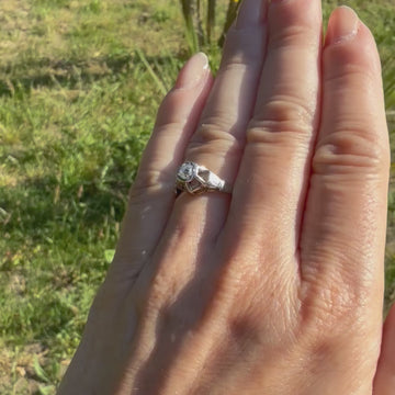 retro engagement ring