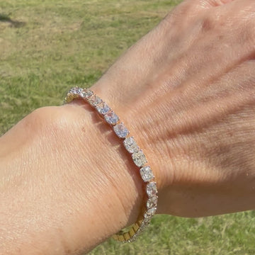 old mine cut diamond tennis bracelet