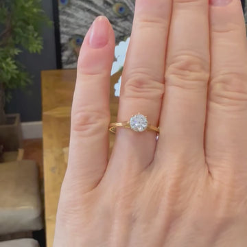 yellow gold diamond engagement ring