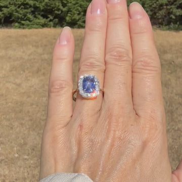 unheated Ceylon sapphire ring