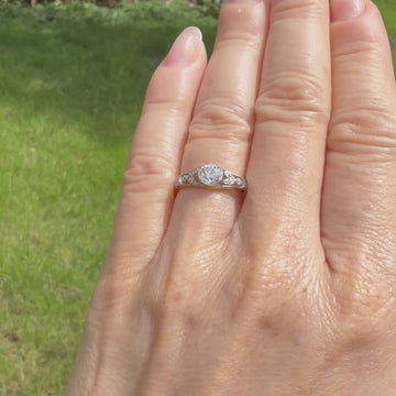 Art Nouveau engagement ring