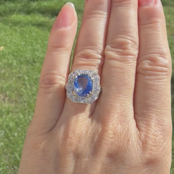 antique ceylon sapphire ring