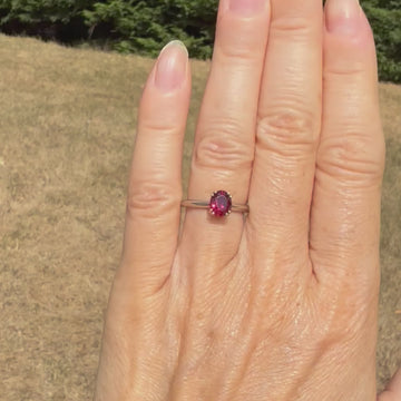 ruby solitaire ring