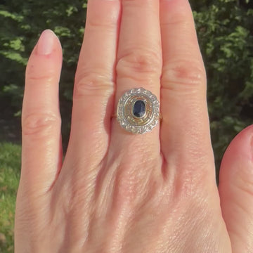 vintage sapphire and diamond ring