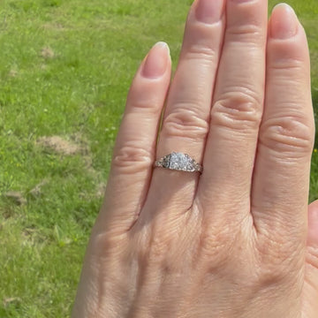 art deco diamond engagement ring
