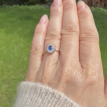 Victorian sapphire cluster ring