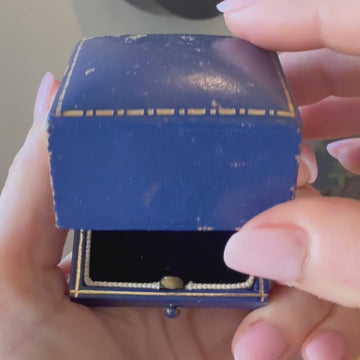 Art Nouveau diamond and pearl ring