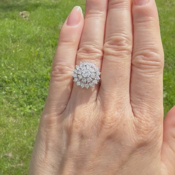 vintage diamond cluster ring